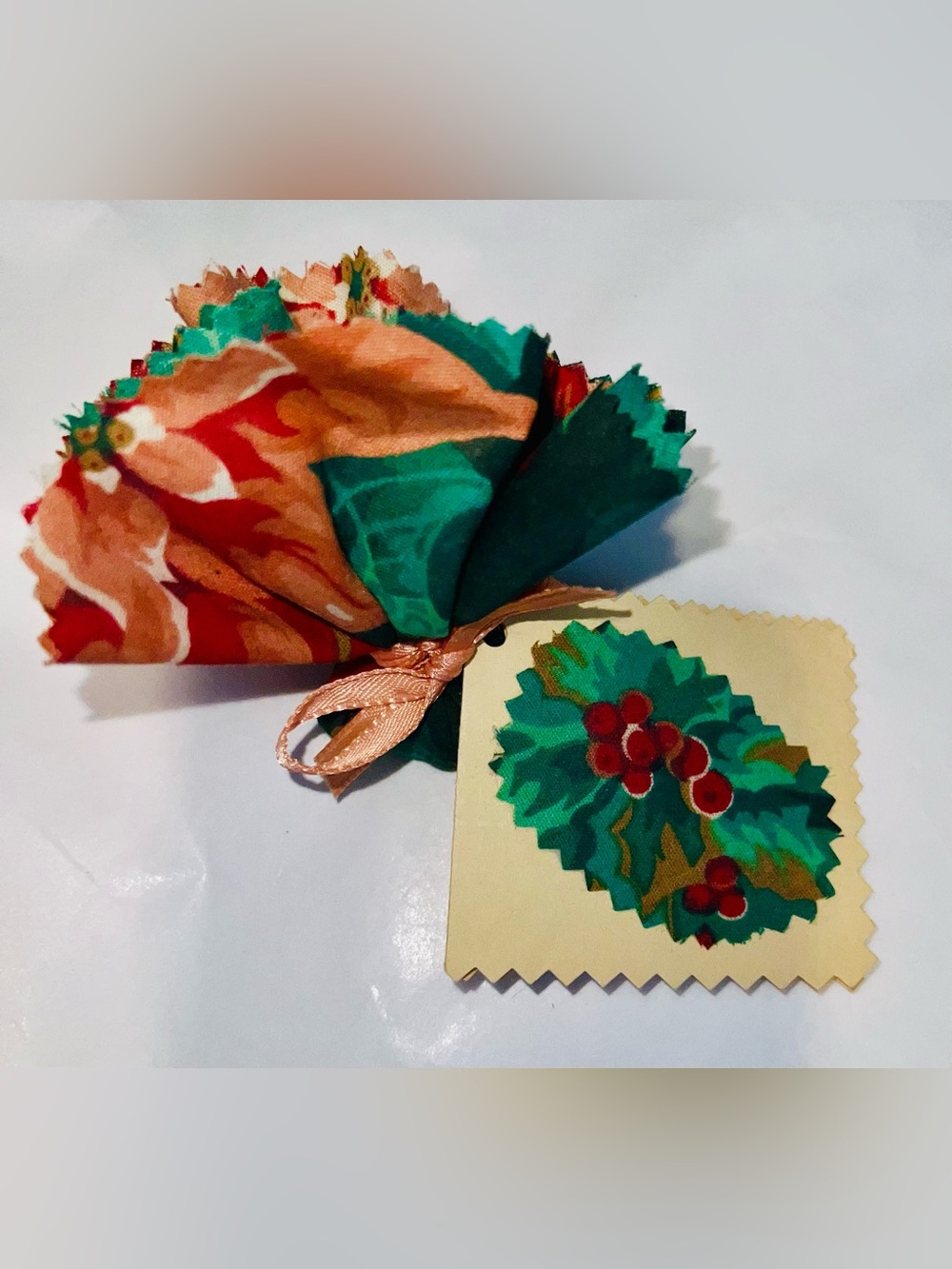 💥 Vintage New Christmas Prayer Rock Sachet Santa Tag Prayer In Card Gift